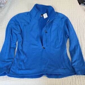 Patagonia R1 MED Vibrant Blue Quarter-Zip Fleece